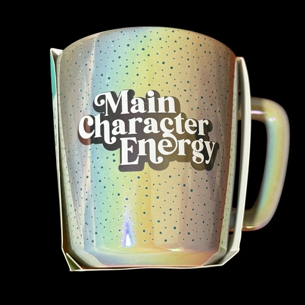 Thyme & Table “Main Character Energy” Iridescent Ceramic NWT‎ Mug Imperfections
